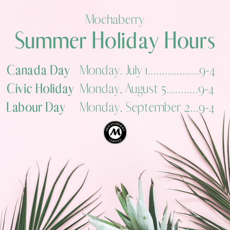 Summer Holiday Hours