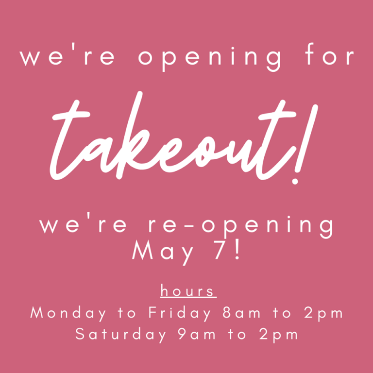 OPEN FOR TAKEOUT 8 OPEN FOR TAKEOUT